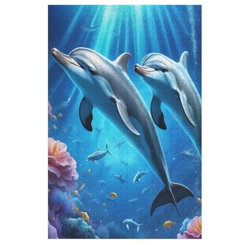 Holzpuzzles 1000 Teile Delphin -Puzzle Für Jungen Und Mädchen, Schwierigkeitsgrad, Lernspiele, Familienspielzeug 78×53cm Holzpuzzles 1000 Teile Delphin -Puzzle Für Jungen Und Mädchen, Schwierigkeitsgrad, Lernspiele, Familienspielzeug 78×53cm von HHXXXHH