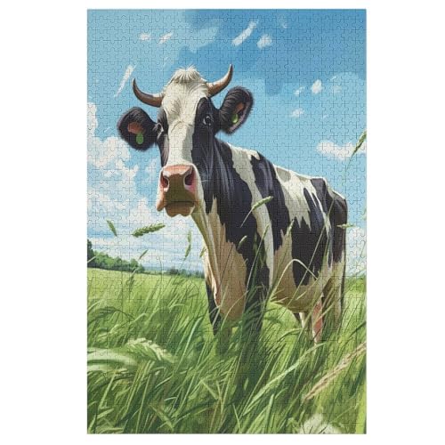 Holzpuzzles 1000 Teile Kuh -Puzzle Für Jungen Und Mädchen, Schwierigkeitsgrad, Lernspiele, Familienspielzeug 78×53cm Holzpuzzles 1000 Teile Kuh -Puzzle Für Jungen Und Mädchen, Schwierigkeitsgrad, Lernspiele, Familienspielzeug 78×53cm von HHXXXHH