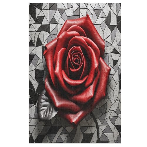 Holzpuzzles 1000 Teile Rose -Puzzle Für Jungen Und Mädchen, Schwierigkeitsgrad, Lernspiele, Familienspielzeug 78×53cm Holzpuzzles 1000 Teile Rose -Puzzle Für Jungen Und Mädchen, Schwierigkeitsgrad, Lernspiele, Familienspielzeug 78×53cm von HHXXXHH