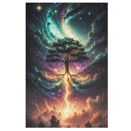 Kosmischer Lebensbaum Puzzle 1000 Teile, Holzpuzzle Herausforderndes Geschicklichkeitsspiel Für Die Ganze Familie, Kinder Erwachsenenpuzzle Ab 12 Jahren 78×53cm Kosmischer Lebensbaum Puzzle 1000 Teile, Holzpuzzle Herausforderndes Geschicklichkeitsspiel Für Die Ganze Familie, Kinder Erwachsenenpuzzle Ab 12 Jahren 78×53cm von HHXXXHH