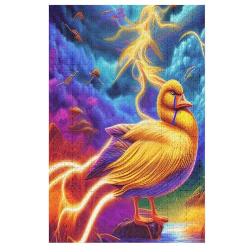 Puzzle Ente, 1000 Puzzleteile Für Kinder, Holzpuzzles, Geeignet Für Erwachsene Lernspiel, 78×53cm von HHXXXHH