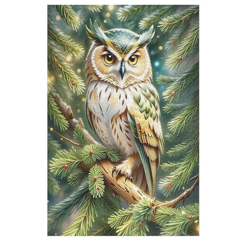 Puzzle Eule, 1000 Puzzleteile Für Kinder, Holzpuzzles, Geeignet Für Erwachsene Lernspiel, 78×53cm von HHXXXHH