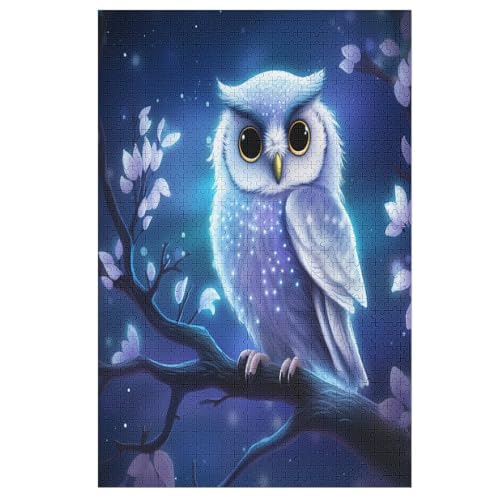 Puzzle Eule, 1000 Puzzleteile Für Kinder, Holzpuzzles, Geeignet Für Erwachsene Lernspiel, 78×53cm von HHXXXHH