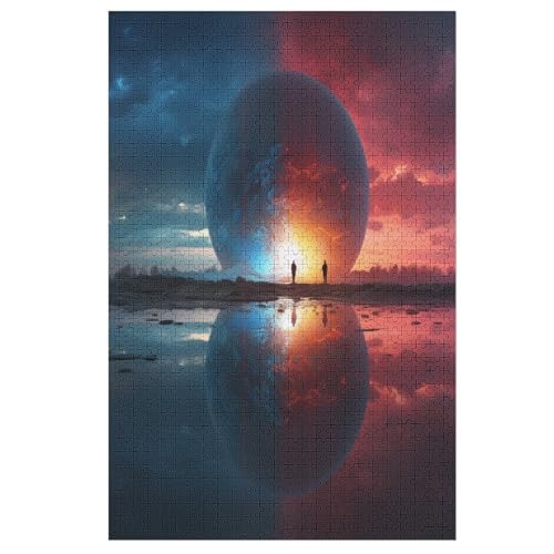 Puzzle FAntasielandschaft, 1000 Puzzleteile Für Kinder, Holzpuzzles, Geeignet Für Erwachsene Lernspiel, 78×53cm von HHXXXHH