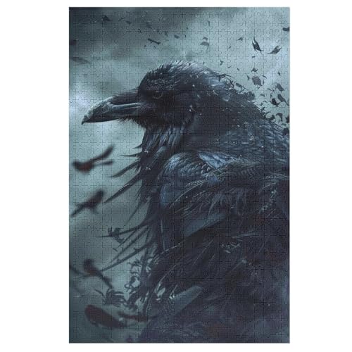 Puzzle Krähe, 1000 Puzzleteile Für Kinder, Holzpuzzles, Geeignet Für Erwachsene Lernspiel, 78×53cm Puzzle Krähe, 1000 Puzzleteile Für Kinder, Holzpuzzles, Geeignet Für Erwachsene Lernspiel, 78×53cm von HHXXXHH