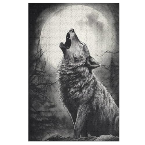 Puzzle Wolf, 1000 Puzzleteile Für Kinder, Holzpuzzles, Geeignet Für Erwachsene Lernspiel, 78×53cm Puzzle Wolf, 1000 Puzzleteile Für Kinder, Holzpuzzles, Geeignet Für Erwachsene Lernspiel, 78×53cm von HHXXXHH