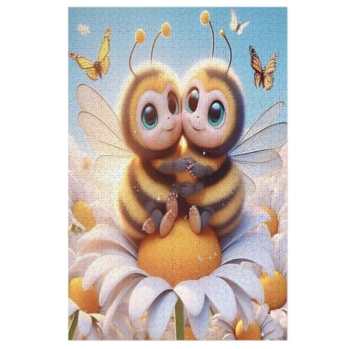 Puzzles Cute Biene, 1000 Teile, Puzzle Aus Holz Für Erwachsene Und Kinder Ab 12 Jahren, Lernspielzeug 78×53cm Puzzles Cute Biene, 1000 Teile, Puzzle Aus Holz Für Erwachsene Und Kinder Ab 12 Jahren, Lernspielzeug 78×53cm von HHXXXHH