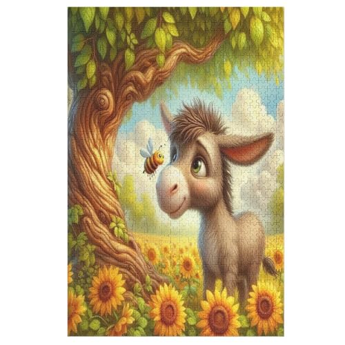 Puzzles Esel, 1000 Teile, Puzzle Aus Holz Für Erwachsene Und Kinder Ab 12 Jahren, Lernspielzeug 78×53cm Puzzles Esel, 1000 Teile, Puzzle Aus Holz Für Erwachsene Und Kinder Ab 12 Jahren, Lernspielzeug 78×53cm von HHXXXHH