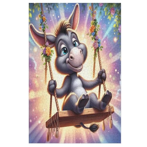 Puzzles Für Erwachsene, 1000 Teile, Esel, Kreative Holzpuzzles, Praktisches Spiel, Familiendekoration 78×53cm Puzzles Für Erwachsene, 1000 Teile, Esel, Kreative Holzpuzzles, Praktisches Spiel, Familiendekoration 78×53cm von HHXXXHH
