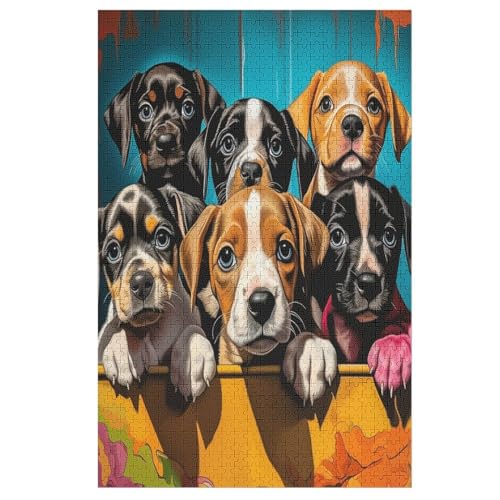 Puzzles Für Erwachsene, 1000 Teile, Welpen, Kreative Holzpuzzles, Praktisches Spiel, Familiendekoration 78×53cm Puzzles Für Erwachsene, 1000 Teile, Welpen, Kreative Holzpuzzles, Praktisches Spiel, Familiendekoration 78×53cm von HHXXXHH