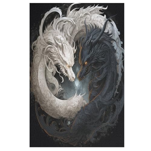 Puzzles Für Erwachsene Drache,1000-teilige Puzzle Für Kinder Ab 12 Jahren, Holzpuzzles Für Die Heimdekoration, 78×53cm Puzzles Für Erwachsene Drache,1000-teilige Puzzle Für Kinder Ab 12 Jahren, Holzpuzzles Für Die Heimdekoration, 78×53cm von HHXXXHH