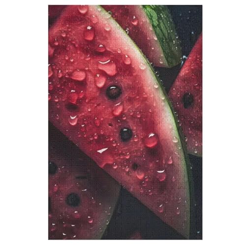 Puzzles Für Erwachsene Wassermelone,1000-teilige Puzzle Für Kinder Ab 12 Jahren, Holzpuzzles Für Die Heimdekoration, 78×53cm von HHXXXHH