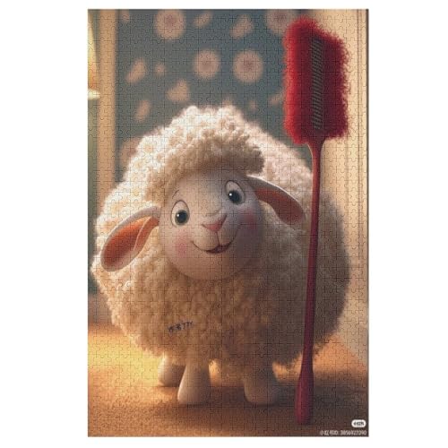 Puzzles Schaf, 1000 Teile, Puzzle Aus Holz Für Erwachsene Und Kinder Ab 12 Jahren, Lernspielzeug 78×53cm Puzzles Schaf, 1000 Teile, Puzzle Aus Holz Für Erwachsene Und Kinder Ab 12 Jahren, Lernspielzeug 78×53cm von HHXXXHH