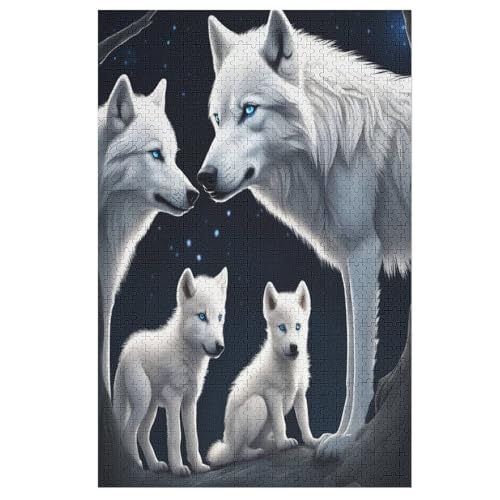 Puzzles Wolf, 1000 Teile, Puzzle Aus Holz Für Erwachsene Und Kinder Ab 12 Jahren, Lernspielzeug 78×53cm Puzzles Wolf, 1000 Teile, Puzzle Aus Holz Für Erwachsene Und Kinder Ab 12 Jahren, Lernspielzeug 78×53cm von HHXXXHH