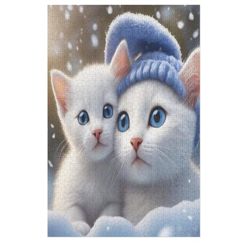Süße Katze Puzzles 1000 Teile Erwachsener Kniffel Spaß Für Die Ganze Familie, Holzpuzzle Kinder Erwachsene, Impossible Puzzle Schwer 78×53cm Süße Katze Puzzles 1000 Teile Erwachsener Kniffel Spaß Für Die Ganze Familie, Holzpuzzle Kinder Erwachsene, Impossible Puzzle Schwer 78×53cm von HHXXXHH