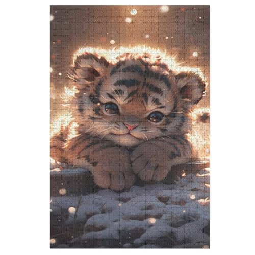 Tiger Holzpuzzle 1000 Teile Klassische Puzzles Erwachsene Kinder Puzzle DIY Kit Holzspielzeug Einzigartiges Geschenk 78×53cm Tiger Holzpuzzle 1000 Teile Klassische Puzzles Erwachsene Kinder Puzzle DIY Kit Holzspielzeug Einzigartiges Geschenk 78×53cm von HHXXXHH