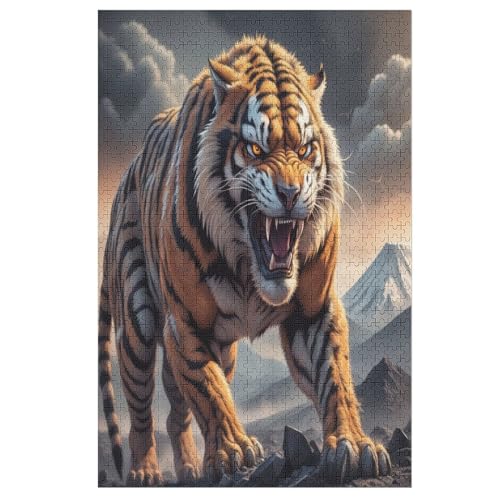Tiger Holzpuzzle 1000 Teile Klassische Puzzles Erwachsene Kinder Puzzle DIY Kit Holzspielzeug Einzigartiges Geschenk 78×53cm Tiger Holzpuzzle 1000 Teile Klassische Puzzles Erwachsene Kinder Puzzle DIY Kit Holzspielzeug Einzigartiges Geschenk 78×53cm von HHXXXHH