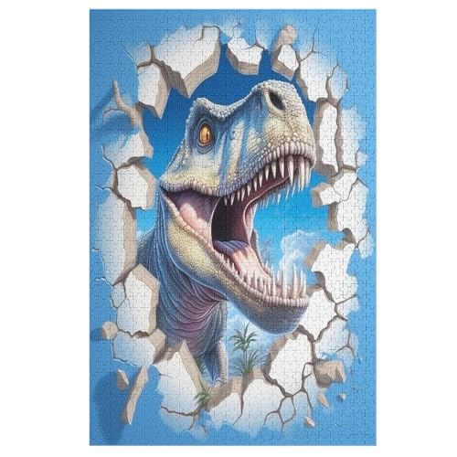 Tyrannosaurus Rex -Puzzle, 1000 Teile,Holzpuzzle Für Erwachsene Kinder, Lustiges Spielzeug, Denkspiel, Bildungsspiel, 78×53cm Tyrannosaurus Rex -Puzzle, 1000 Teile,Holzpuzzle Für Erwachsene Kinder, Lustiges Spielzeug, Denkspiel, Bildungsspiel, 78×53cm von HHXXXHH