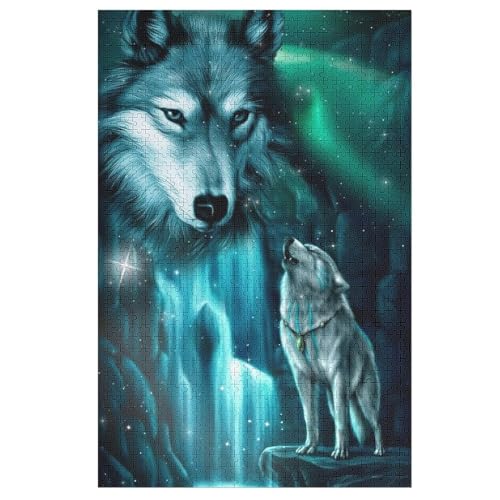 Wolf Holzpuzzle 1000 Teile Klassische Puzzles Erwachsene Kinder Puzzle DIY Kit Holzspielzeug Einzigartiges Geschenk 78×53cm Wolf Holzpuzzle 1000 Teile Klassische Puzzles Erwachsene Kinder Puzzle DIY Kit Holzspielzeug Einzigartiges Geschenk 78×53cm von HHXXXHH