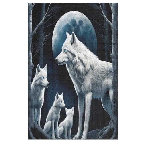 Wolf Holzpuzzle 1000 Teile Klassische Puzzles Erwachsene Kinder Puzzle DIY Kit Holzspielzeug Einzigartiges Geschenk 78×53cm Wolf Holzpuzzle 1000 Teile Klassische Puzzles Erwachsene Kinder Puzzle DIY Kit Holzspielzeug Einzigartiges Geschenk 78×53cm von HHXXXHH