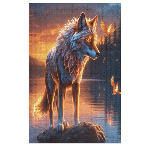 Wolf Holzpuzzle Für Erwachsene Teenager Stress Abbauen Familien-Puzzlespiel Poster 1000-teiliges Puzzle Kinder Lernspiel 78×53cm Wolf Holzpuzzle Für Erwachsene Teenager Stress Abbauen Familien-Puzzlespiel Poster 1000-teiliges Puzzle Kinder Lernspiel 78×53cm von HHXXXHH