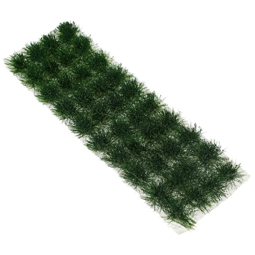 HIAKDOFT 1 Schachtel Simulation Landschaftsdekor Plastisches Grasbüschel für Sandtisch Modellbau Militärisches DIY Miniatur Gras Cluster Tiefgrün für Szenenbau von HIAKDOFT