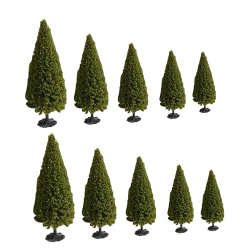 HIAKDOFT 10 STK. Teiliges DIY Kiefernbaum Modell Naturgetreue Sandtisch Dekoration Robustes Kunststoffmaterial Verschiedene für Architektur und von HIAKDOFT
