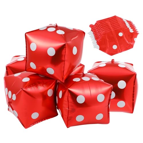 HIAKDOFT 10 Stück Würfel Folienballons Rot Party Dekoration für Erwachsene Dice Balloons für Unvergessliche Feiern und Außeneinsatz HIAKDOFT 10 Stück Würfel Folienballons Rot Party Dekoration für Erwachsene Dice Balloons für Unvergessliche Feiern und Außeneinsatz von HIAKDOFT
