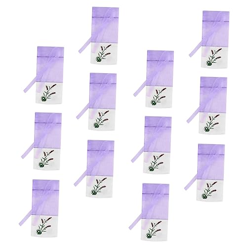 HIAKDOFT 12 Stück Teiliges Lavendelsäckchen mit Kordelzug Leere Duftbeutel aus Hochwertigem mit Blumendruck Vielseitige Gewürz und Kräutersäckchen für Hochzeit Party und Geschenkverpackung von HIAKDOFT