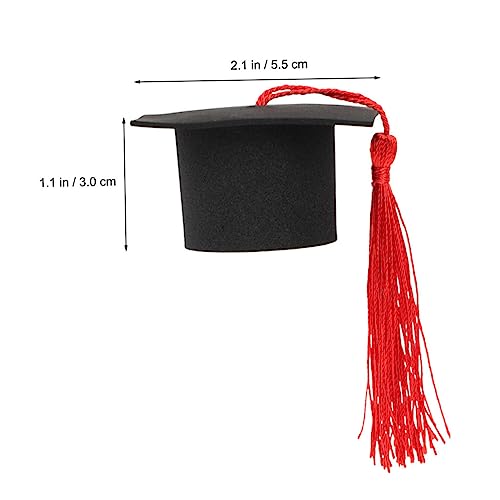 HIAKDOFT 12 Stück Teiliges Mini Cap Cake Topper mit Roten Quasten Papier und Polyesterabschlusskappen für Kuchen und Partydeko Einfach zu Verwenden Graduation Sticks für Schulabschluss und HIAKDOFT 12 Stück Teiliges Mini Cap Cake Topper mit Roten Quasten Papier und Polyesterabschlusskappen für Kuchen und Partydeko Einfach zu Verwenden Graduation Sticks für Schulabschluss und von HIAKDOFT