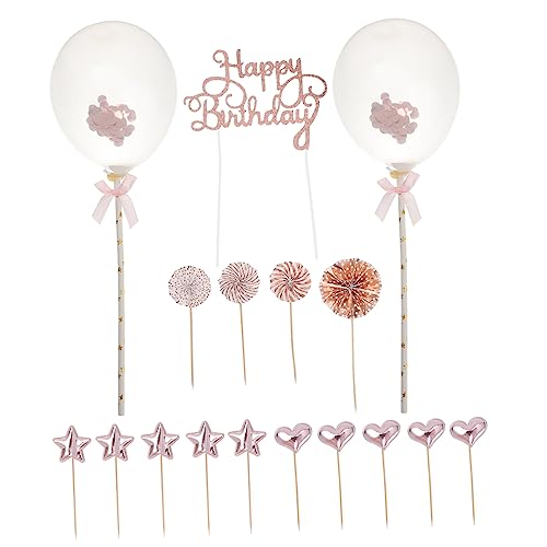 HIAKDOFT 17 Stück Teiliges Cake Topper Roségold Dekorative Happy Birthday Tortendeko Vielseitige Party Cake Picks für Kuchen und Desserts Klein und Einfach zu Verwenden HIAKDOFT 17 Stück Teiliges Cake Topper Roségold Dekorative Happy Birthday Tortendeko Vielseitige Party Cake Picks für Kuchen und Desserts Klein und Einfach zu Verwenden von HIAKDOFT
