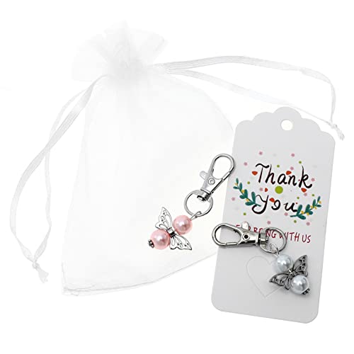 HIAKDOFT 1Satz Engelsflügel Schlüsselanhänger mit Danke Tags als für Babyparty Geburtstag und Besondere Anlässe Hochwertiger Taschenanhänger für Schlüssel und von HIAKDOFT
