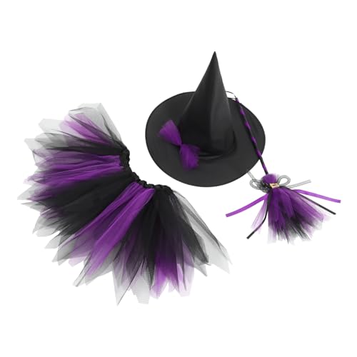 HIAKDOFT 1satz Halloween Kostüm Für Hexenverkleidung Mit Rock Besen Und Hut Für Und Rollenspiele Teiliges Set Für Kleine Cosplay-fans HIAKDOFT 1satz Halloween Kostüm Für Hexenverkleidung Mit Rock Besen Und Hut Für Und Rollenspiele Teiliges Set Für Kleine Cosplay-fans von HIAKDOFT