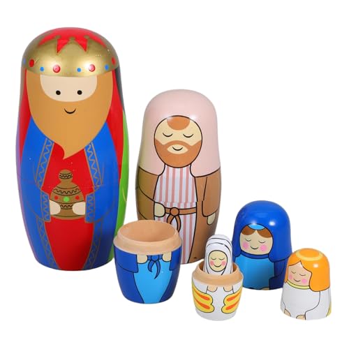 HIAKDOFT 1satz Russische Matryoshka Puppen Aus Holz Handgemachte Nistpuppen Für Junge Mädchen Kreatives Spielzeug Motorik Und Koordination Einzigartiges Für Besondere Anlässe HIAKDOFT 1satz Russische Matryoshka Puppen Aus Holz Handgemachte Nistpuppen Für Junge Mädchen Kreatives Spielzeug Motorik Und Koordination Einzigartiges Für Besondere Anlässe von HIAKDOFT