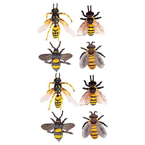 HIAKDOFT 2 Sätze Simulation Insektenmodell Figur Realistisch Flügel Bienenmodell Bienendekor Bienenstatuen Bienen-Statue Bienen Dekorationen Plastik 4 Stücke * 2 von HIAKDOFT