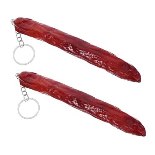 HIAKDOFT 2 Stück Food-modell Simuliertes Essen Mini-food-schlüsselanhänger Gefälschte Lebensmittel Realistisch Handtaschendekoration Künstliches Fleisch Geldbörse Schlüsselanhänger Pvc von HIAKDOFT