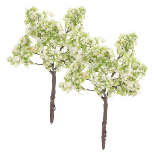 HIAKDOFT 2 Stück Miniatur Baumfigur Handgefertigt Schwamm Langlebig und Robust Detailreich für Tischdekoration Garten szenerie Multifunktional als Mikrolandschafts Accessoire Kompakt und von HIAKDOFT