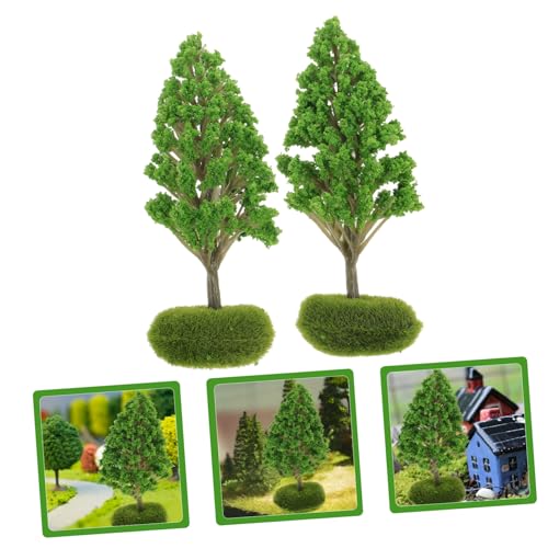 HIAKDOFT 2 Stück Miniatur Diorama Bäume Stabile Modellbäume für Sandtisch Dekoration Leichte Naturgetreue Landschaftsbäume zum Basteln und Mikro Geländegestaltung von HIAKDOFT