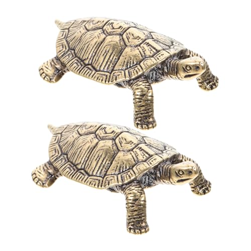 HIAKDOFT 2 Stück Schildkrötenverzierung Aus Messing Schildkrötenfigur Aus Messing Kupfer Langlebig Schildkröte Wildtierfiguren Gartenstatue Schildkrötenfigur Vermögen Anziehen Golden HIAKDOFT 2 Stück Schildkrötenverzierung Aus Messing Schildkrötenfigur Aus Messing Kupfer Langlebig Schildkröte Wildtierfiguren Gartenstatue Schildkrötenfigur Vermögen Anziehen Golden von HIAKDOFT