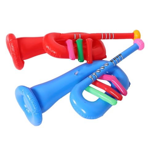 HIAKDOFT 2 Stück Teiliges Aufblasbares PVC Leicht Tragbar Party deko Bühnenrequisit Vielseitig Verwendbar Rot Blau HIAKDOFT 2 Stück Teiliges Aufblasbares PVC Leicht Tragbar Party deko Bühnenrequisit Vielseitig Verwendbar Rot Blau von HIAKDOFT