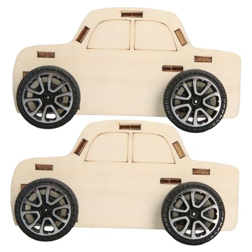 HIAKDOFT 2 Stück Teiliges DIY Holzauto für Jahre Edukatives Bauspielzeug zum Zusammenbauen Handgefertigtes Holzfahrzeug Sicheres und Langlebiges Lernspielzeug für Kleinkinder von HIAKDOFT