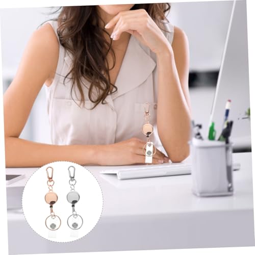 HIAKDOFT 2 Stück Teiliges Metall Schlüsselanhänger Ausziehbar Retractable Badge Holder mit Sicherem Zinklegierung Material für Krankenschwestern Sicherheitskräfte und Büroangestellte zur HIAKDOFT 2 Stück Teiliges Metall Schlüsselanhänger Ausziehbar Retractable Badge Holder mit Sicherem Zinklegierung Material für Krankenschwestern Sicherheitskräfte und Büroangestellte zur von HIAKDOFT