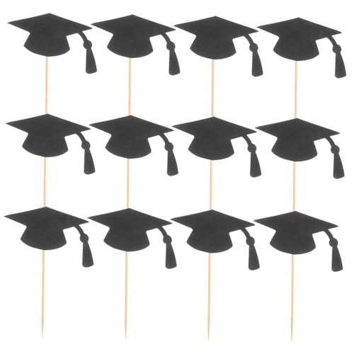 HIAKDOFT 24 Stück Teiliges Graduation Cake Decor mit Graduation Cap Cake Toppern Schwarze Abschlusskappen Kuchen Deko und Cupcake Topper HIAKDOFT 24 Stück Teiliges Graduation Cake Decor mit Graduation Cap Cake Toppern Schwarze Abschlusskappen Kuchen Deko und Cupcake Topper von HIAKDOFT