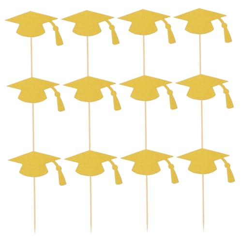 HIAKDOFT 24 Stück Teiliges Graduation Cake Topper Gold Nachhaltige und Holzmaterialien Vielseitige Tortendeko für Abschlussfeiern Schulveranstaltungen und Jubiläen Partydekoration HIAKDOFT 24 Stück Teiliges Graduation Cake Topper Gold Nachhaltige und Holzmaterialien Vielseitige Tortendeko für Abschlussfeiern Schulveranstaltungen und Jubiläen Partydekoration von HIAKDOFT