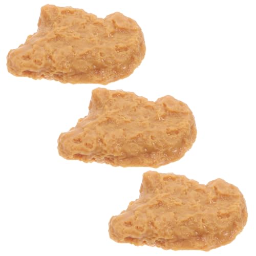 HIAKDOFT 3 Stück Simuliertes Chicken-Nugget-Modell gefälscht realistisches Huhn Klumpen Anzeige Fleisch Requisiten realistische Lebensmittelrequisiten Prop Essen falsches Huhn PVC HIAKDOFT 3 Stück Simuliertes Chicken-Nugget-Modell gefälscht realistisches Huhn Klumpen Anzeige Fleisch Requisiten realistische Lebensmittelrequisiten Prop Essen falsches Huhn PVC von HIAKDOFT