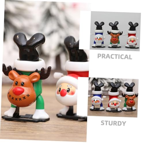 HIAKDOFT 3 Stück Weihnachtliches Aufziehspielzeug Teiliges mit Elch Schneemann Weihnachtsmann Kompakt Sicher als Mitgebsel und Weihnachtsdeko für Party und HIAKDOFT 3 Stück Weihnachtliches Aufziehspielzeug Teiliges mit Elch Schneemann Weihnachtsmann Kompakt Sicher als Mitgebsel und Weihnachtsdeko für Party und von HIAKDOFT