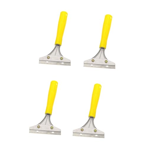 HIAKDOFT 4 Stück Teiliges Haushalts-schaber mit Rutschfestem Griff Vielseitig für Fliesen Glas und Küchenoberflächen Ergonomisch Gestaltet für Einfache Entfernung von Kleber und Farbe von HIAKDOFT