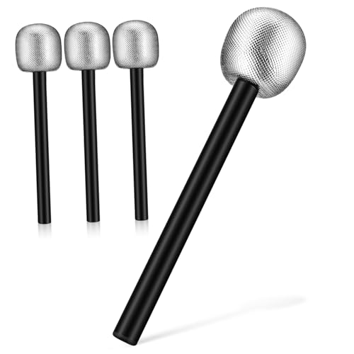 HIAKDOFT 4 Stück Teiliges Mikrofon Requisiten Realistische Kostüm Accessoires Leichtes Party für Bühnenauftritte Outdoor Auftritte und Rollenspiele HIAKDOFT 4 Stück Teiliges Mikrofon Requisiten Realistische Kostüm Accessoires Leichtes Party für Bühnenauftritte Outdoor Auftritte und Rollenspiele von HIAKDOFT