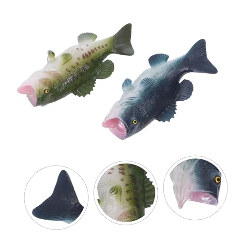 HIAKDOFT 4 Stück Teiliges Realistische Bass Fisch Modelle Lebensechte Meeresfische Deko für Food Styling Kinderparty Zubehör Küchen und Wohnraumdekoration von HIAKDOFT