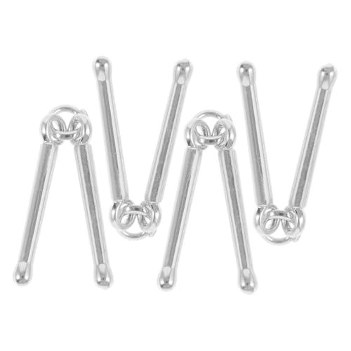 HIAKDOFT 4 Stück Trommelstock Anhänger Halskette Musikperlen Musiknoten Schmuck Musikinstrument Charms Musiknoten Anhänger Musiknoten Anhänger Musik Charms Instrumenten Charms von HIAKDOFT